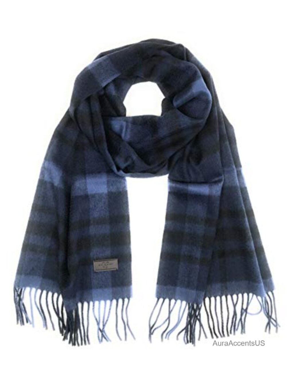 Hickey Freeman 100% Cashmere Scarf Men Patterned Winter 66x12